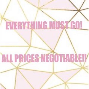 everything must go; all prices negotiable✨